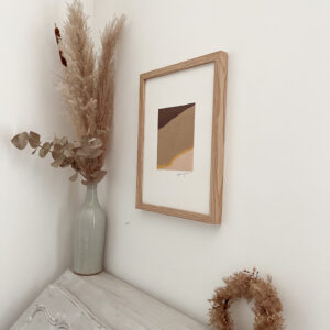 Tableau en lin teint Collection Collines n°7 - art textile en Provence