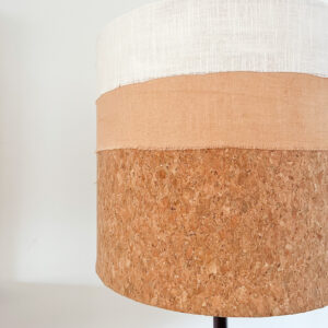 Abat jour en lin Collection Collines n°8 avec liège - artisanat d'art