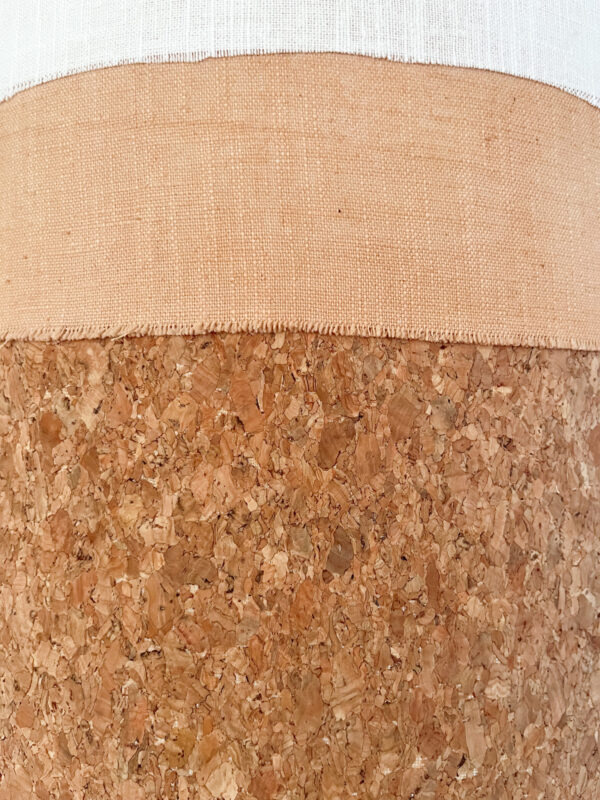 Abat jour en lin Collection Collines n°8 avec liège - marqueterie