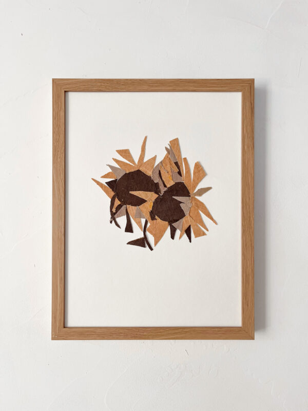 Tournesols - Art textile lin