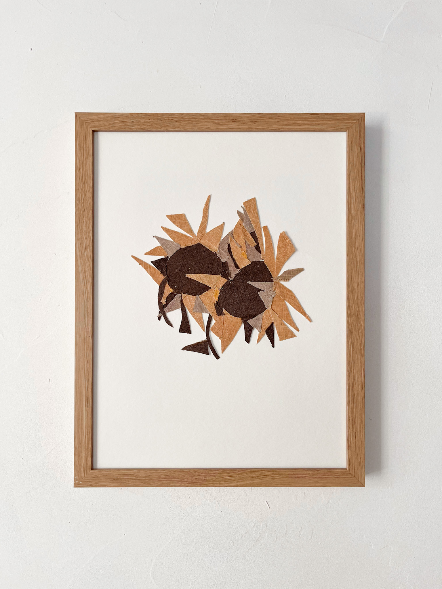 Tournesols - Art textile lin